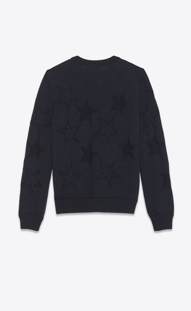 Jacquard sweater with stars in relief